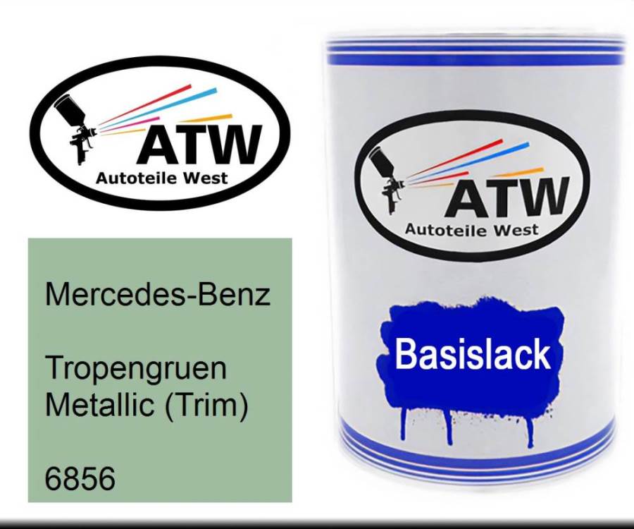 Mercedes-Benz, Tropengruen Metallic (Trim), 6856: 500ml Lackdose, von ATW Autoteile West.